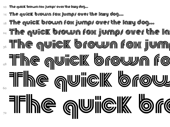 60s Pop font waterfall